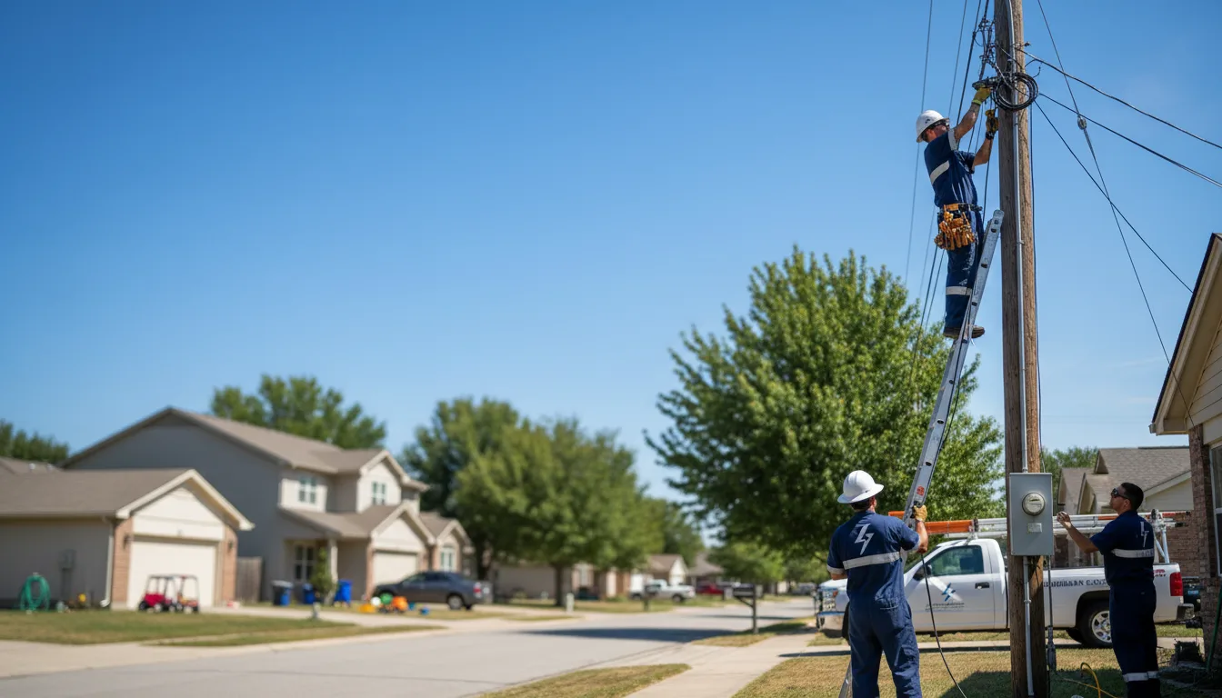 Residential electrician providing installation services in Hollenberg, KS